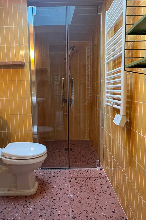 Douche italienne avec sol Terrazzo